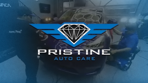 Pristine Auto Care Logo over watermarked car image